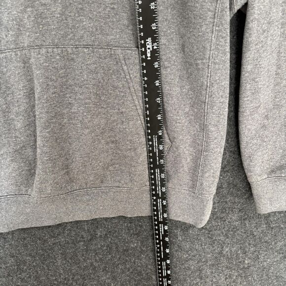 Nike Club Fleece Hoodie Men's Medium Gray Pullover Sweatshirt Swoosh BV2654-071 - Picture 4 of 8